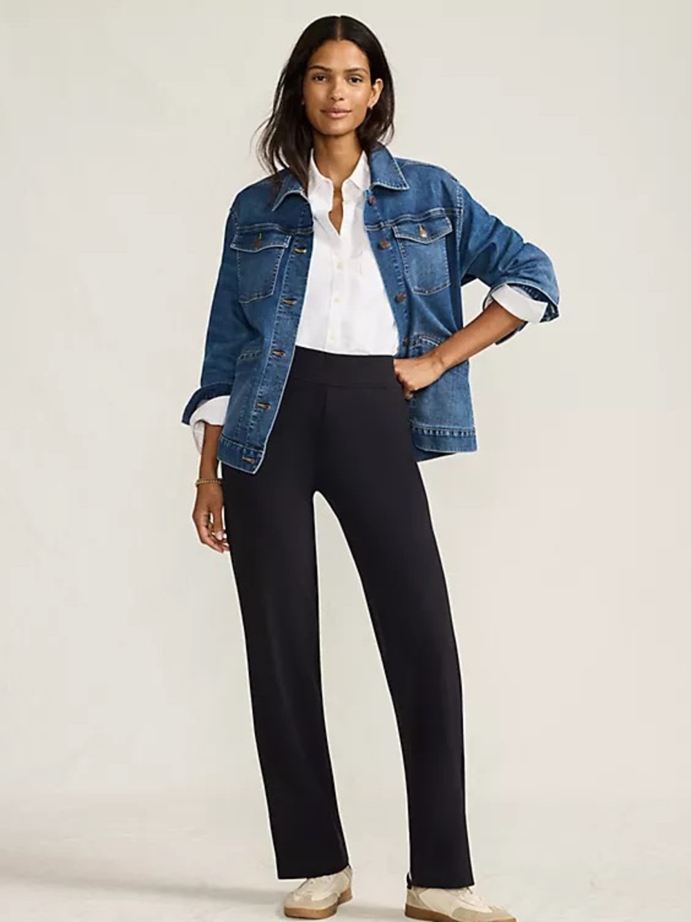 Lands’ End Starfish Straight Leg Black Pant